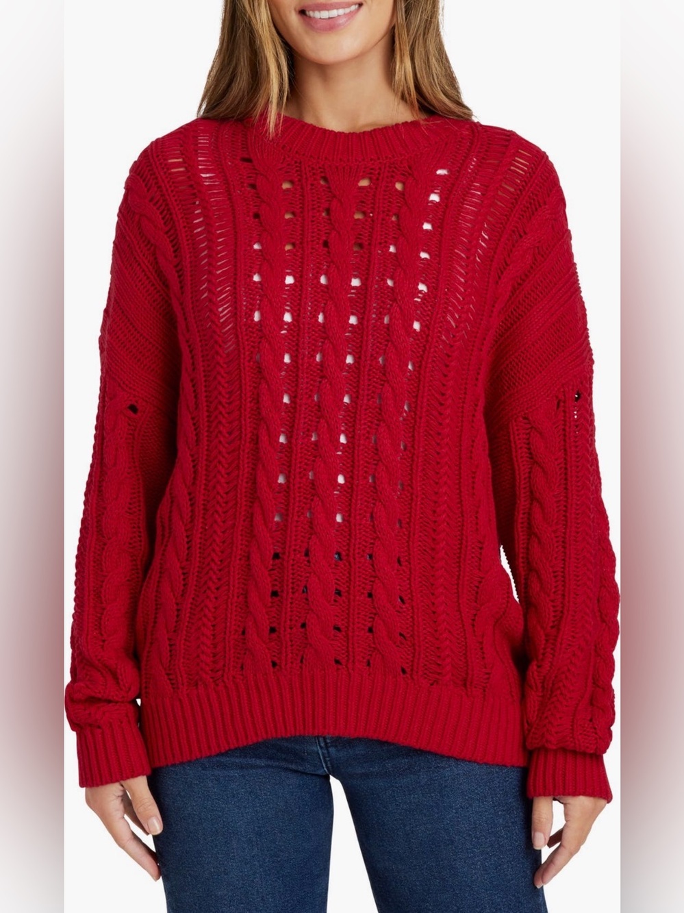 Splendid Martyne Cable Crewneck Sweater